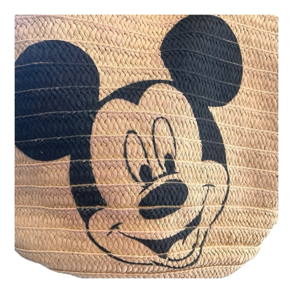 Disney Mickey Mouse Straw beach bag (small stain, see pic)